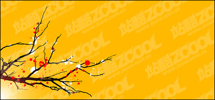 Like a plum tree in general the ink vector material