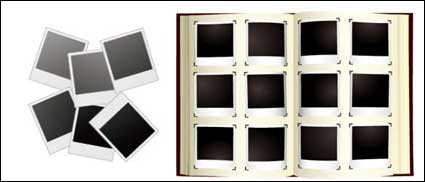 Polaroid photo albums vector material