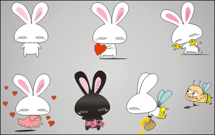 Love rabbit	vector cartoon