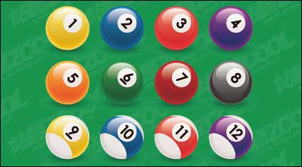 Billiard ball number vector material