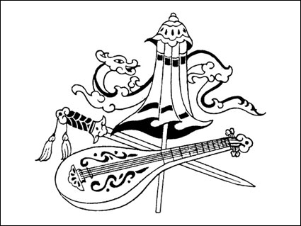 Vector of sixteen Chinese Classical