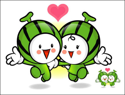 Love the cartoon super fruit Vector 3