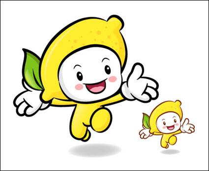 Love the cartoon super fruit Vector 10