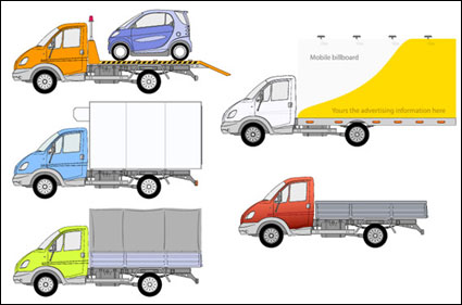 5 trucks Vector			