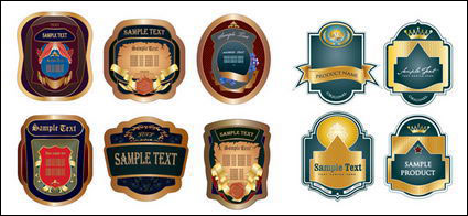 Vector gorgeous retro bottle stickers