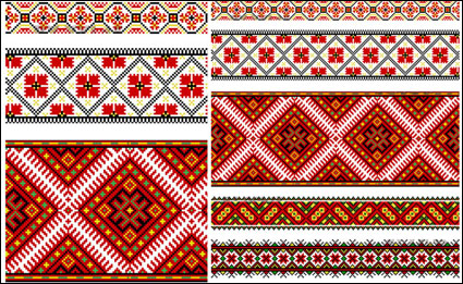 Beautiful costumes pattern 01 - Vector