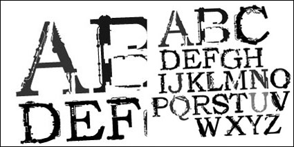 Incomplete letters Vector Theme