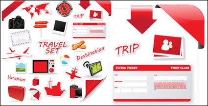 Beautiful life stickers - Vector