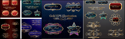 Classic European-style labels, logos - vector material