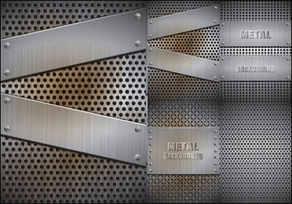 Realistic steel material - Vector