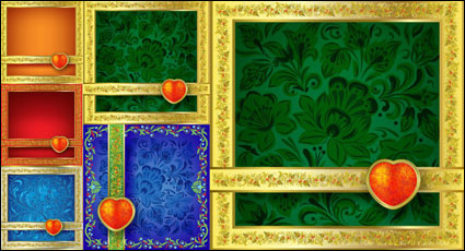 Background of ornate border pattern - vector material